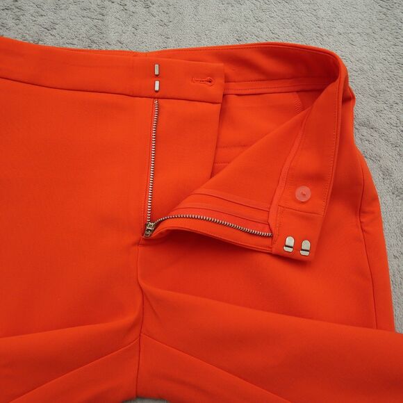 Nine West Pants Women's Size 2 Orange Mid-Rise Kick Flare 26" Inseam Stretch - Picture 2 of 16